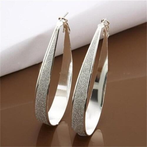 Big Hoop Pierced Earrings Trendy Double Circles Ear Ring Bijoux For Women Lady Fashion Matte