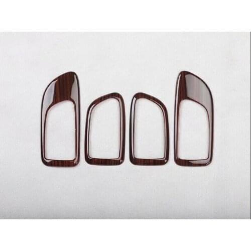 For Mazda3 Axela 2006-2012 4PCS Wood ABS Chrome Car Door Interior Handle Bowl Protector Cover Trim Moldings Car Styling