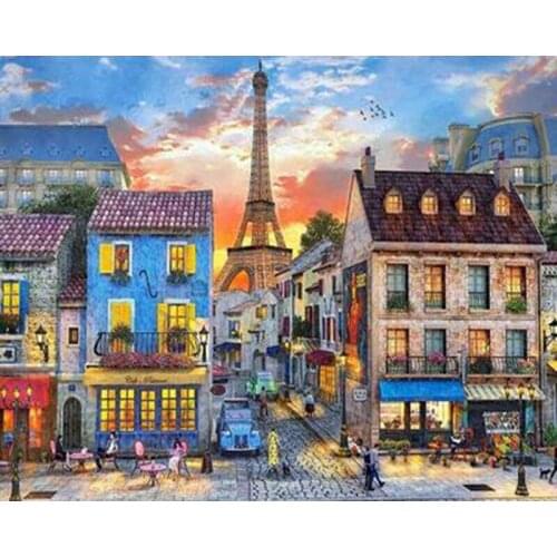 GATYZTORY 5d Diamond Painting Full Drill Cartoon House New Arrival Diamond Embroidery Decorations For Home