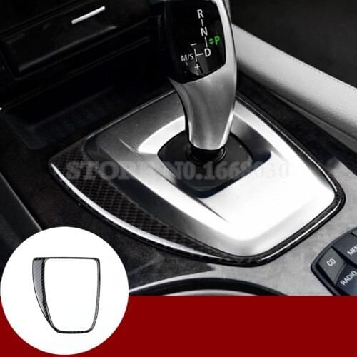 Carbon Fiber Gear Shift Box Panel Trim Cover For BMW 5 Series E60 2008-2010 1pcs Car accesories interior Car decoration