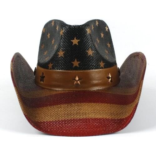 Cowboy Hat 100% Handmade Summer Straw Women Men Western Sombrero Hombre Sun Cowboy Cap Beach Sun Hat With Good Package