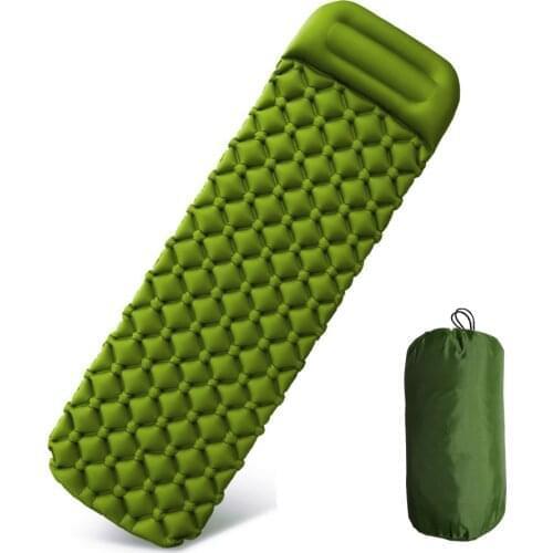 Camping Pad Sleeping Mat Inflatable Sleeping Pad Moistureproof Air Mattress Cushion Sofa Bed Outdoor Beach Mattress with Pillow