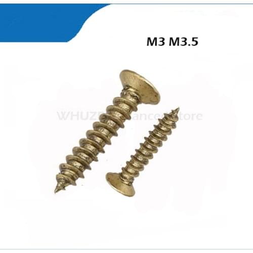 Copper Self Tapping Screw M3 M3.5 Small Hinge Special Antique Flat Head Cross Iron Repair Mini Nail