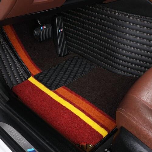Myfmat custom foot leather NEW CAR floor mats for BORA MAGOTAN BEETLE PHAETON TERAMOUT CC CADDY GOLF COMBI VR6 SAGITA PHIDEON UP
