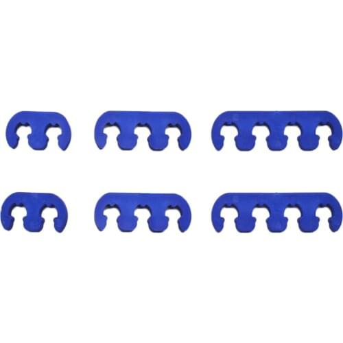 Set Of 6 New Blue Spark Plug Wire Cable Cord Separators Set For Chevy Ford
