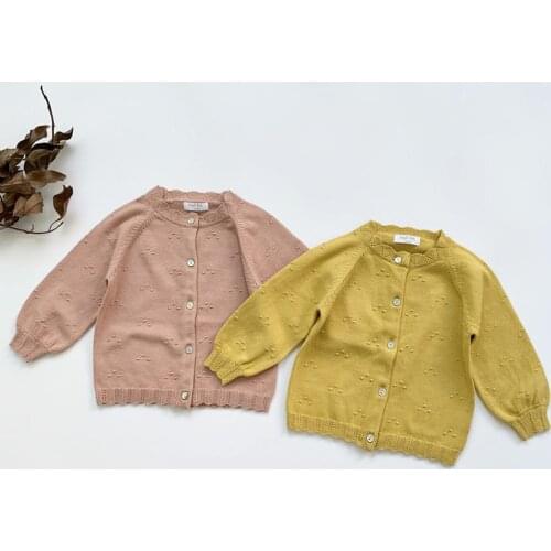 New Baby Boys Girls Cardigan Coat Children Clothing Spring Autumn Baby Girl Long Sleeve Knitted Kids Cardigan Coat