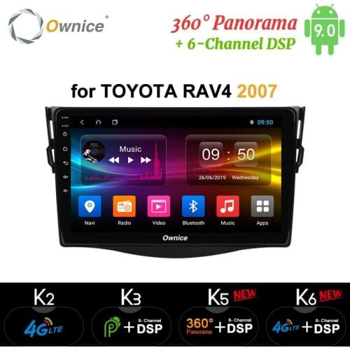 Ownice Octa Core Car DVD GPS Navi Android 9.0 K3 K5 K6 Car DVD Player for toyota rav4 2007 2008 2009 2010 2011 DSP 4G LET SPDIF