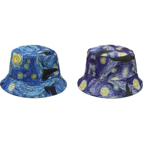 Cotton Graffiti Print Bucket Hat Fisherman Hat Outdoor Travel Hat Sun Cap Hats for Men and Women 338