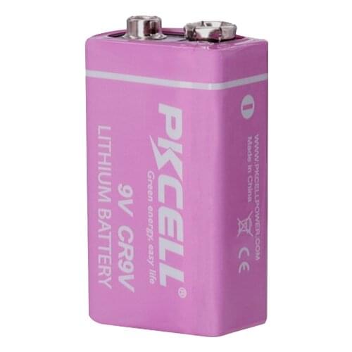 PKCELL CR9V 1200mAh 9V Lithium Battery 6LR61 6F22 For Smoke alarm lithium-ion ammeter intelligent security system