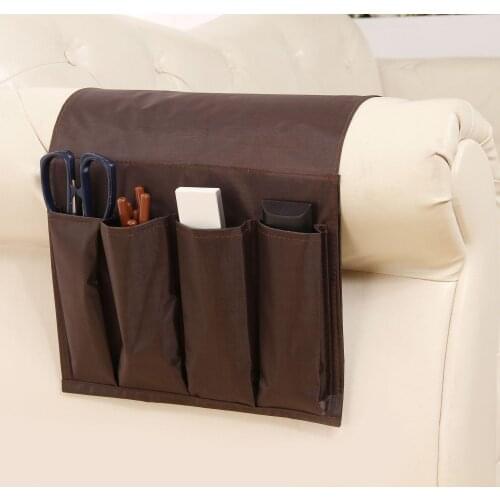 Sofa Armrest Organizer With 4 Pockets And Cup Holder Tray Couch Armchair Hanging Storage Bag For TV Remote Control Cellphone