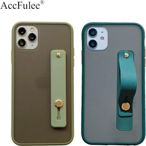Translucent Matte Wrist Strap Stand Case For Xiaomi Redmi 7 7A 8A 9 9i 9A 9C 10X Hongmi K20 Pro K30i Y3 Hand Band Cover