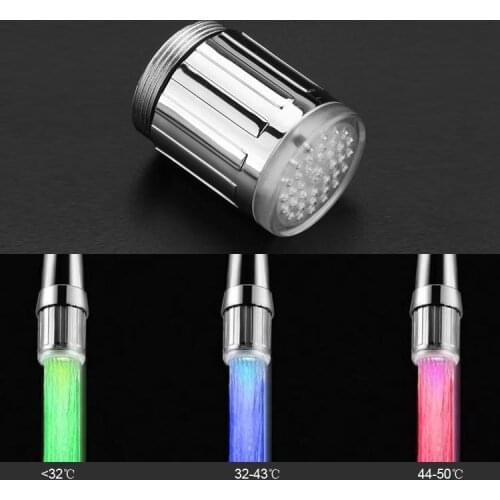 Bath Tub Faucets LED Water Stream Faucet Light Automatic 3 Colors Changing Shower Spout Sink Tap Bathtub Mixer