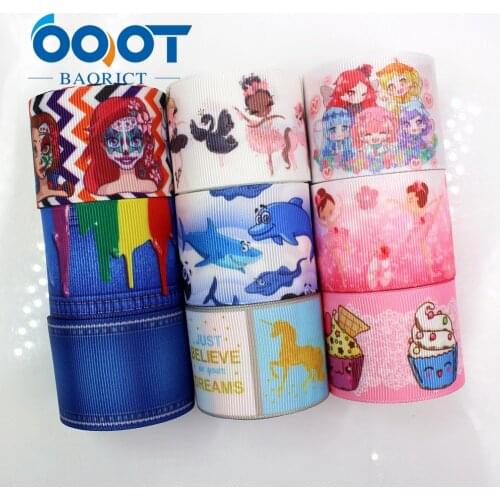 OOOT BAORJCT G-18728-676,38 mm 10 yards Cartoon Ribbons Thermal transfer Printed grosgrain Wedding DIY handmade material