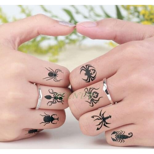 Waterproof Temporary Tattoo Sticker Spider Halloween Flash Tatoo Fake Tatto arm Wrist Foot hand neck For Girl Men Women kids