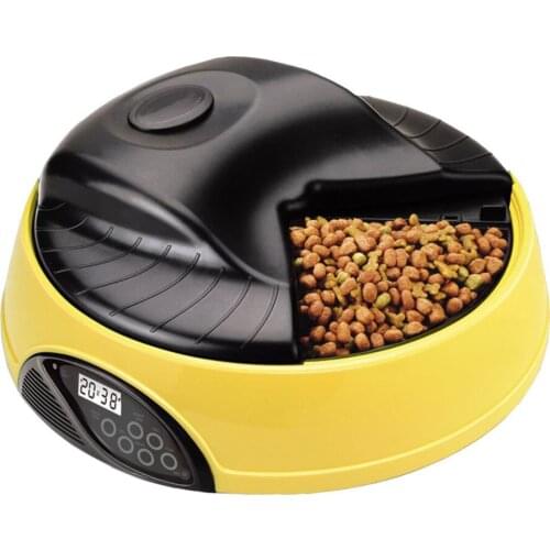 High Quality Auto programmable Dog Bowl 4 Trays Automatic Pet Feeder for Dog, Cat and Small Animals