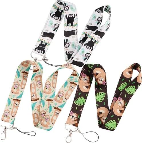 Funny Keychain Cartoon Cute Animal Lanyard for Keys Phone ID Name Tag DIY Hanging Rope Key Ring Gifts