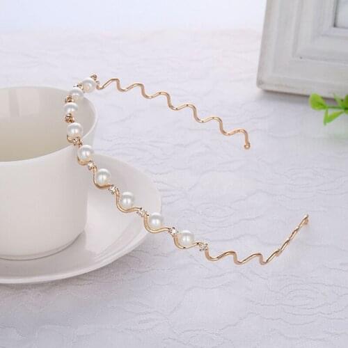 Pearl Hair Clips Headbands Diamond Korean Style Women Headband Hair Accessories NIN668