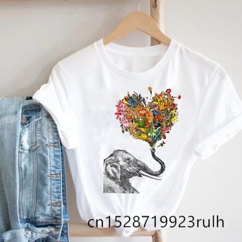 Women Printing Butterfly 90s Sweet Love Kawaii Valentines Day Fashion Clothes Print Tee Top Tshirt Female Graphic T-shirt