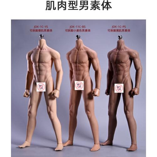 1/6 JIAOU DOLL Muscular Male action Figure 12'' Suntan Seamless Body Toy in stock