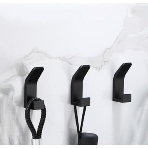 1PCS Nordic Simple Space Hook for Kitchen Bathroom Living Room Aluminum Non Perforated Door Back Clothes Hat Hook Shelf 2021 New