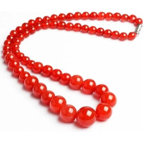 100% china Natural hand carved Brazilian red jade tower chain necklace