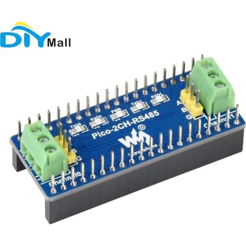 Waveshare 2-Channel RS485 Module Extension Board for Raspberry Pi Pico SP3485 Transceiver UART To RS485 Standard Pico Header