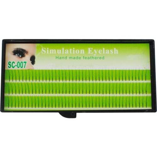 2 boxes 2 flares Silk Eyelash 3 lines V shape Natural false Curl C 2D Eye lash By Free Shipping