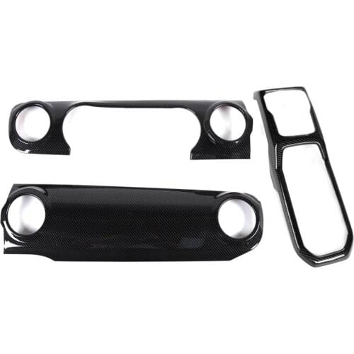 3Pcs/set Car Dashboard Strips Gear Shift Panel Frame Trim For Jeep Wrangler JL 2018+ LHD Car Mouldings Accessories