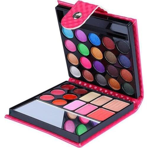 32 Colors Makeup Set Box with Mirror Make Up Kit Sets Eyeshadow Lip Gloss Foundation Powder Cosmetics Maquiagem Clara Escura