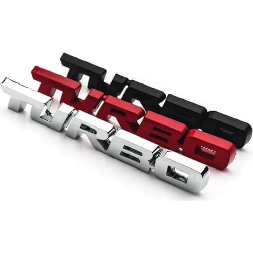 3D Emblem TURBO METAL GRILL Rear Trunk Car Badge car sticker for BMW Ford focus skoda seat Peugeot lada Renault Hyundai