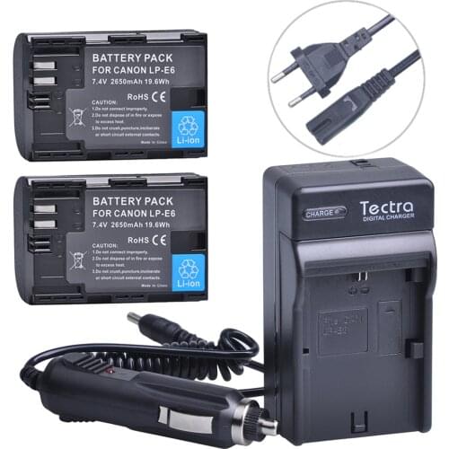 LP-E6 LPE6 LP E6 Battery + Single Charger for Canon EOS 5D2 5D3 7D 5D 6D 70D 60D Mark II III LC-E6E