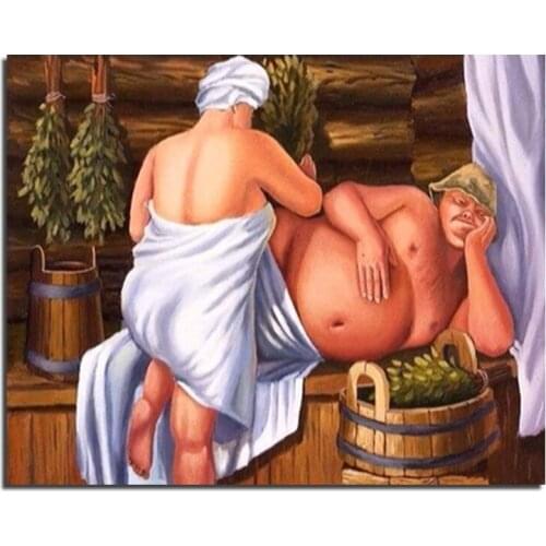 Crafts People take a shower picture Diamond embroidery 5d square full dill cross stitch Europe Home decor 3d Mosaic painting