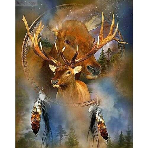Diamond Embroidery Diy Diamond Painting Cross Stitch Kits Diamond Mosaic Deer Full Square Diamond Embroidery AD125