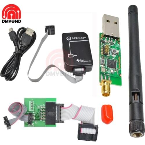 CC2531 CC2540 Zigbee Emulator CC-Debugger USB Programmer Sniffer Board with Antenna Bluetooth Module Connector Downloader Cable