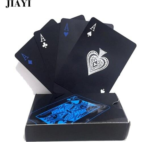 JIAYI Waterproof PVC Plastic Magic Playing Cards Durable Poker Family Board Game Creative Gift Texas Poker Accessories Washable