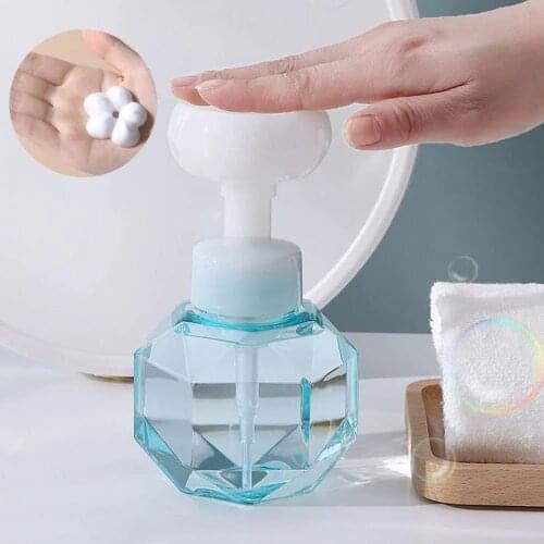 Liquid Soap Dispenser Soap Foam Flower Shape Shower Gel Foam Bottle Travel Plastic Shampoo dispenser Foam Bottle For Bathroom