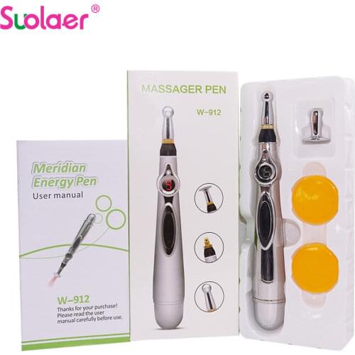 Electronic Acupuncture Pen Electric Meridians Laser Therapy Heal Massage Pen Meridian Energy Pen Relief Pain Tools Dropshipping