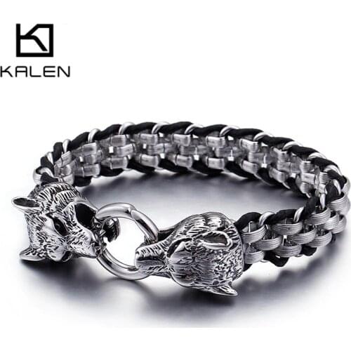 Мужские кожаные браслеты Kalen China At AliExpress