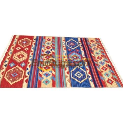 Kilim runner Wool Handmade Livingroom Square Turkish Prayer Natural