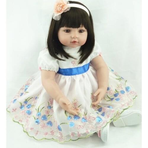 61cm Dollhouse cotton baby doll toys for girls 24'' vinyl baby reborn alive born dolls toys for children brinquedo free shipping