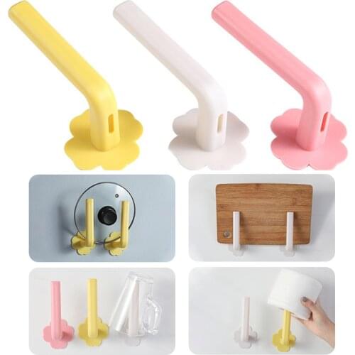 Multi-use Roll Paper Rack Towel Holder Door Handle Under Cabinet Roll Rack Tissue Hanger Home Storage Holder for Bags Toothbrush