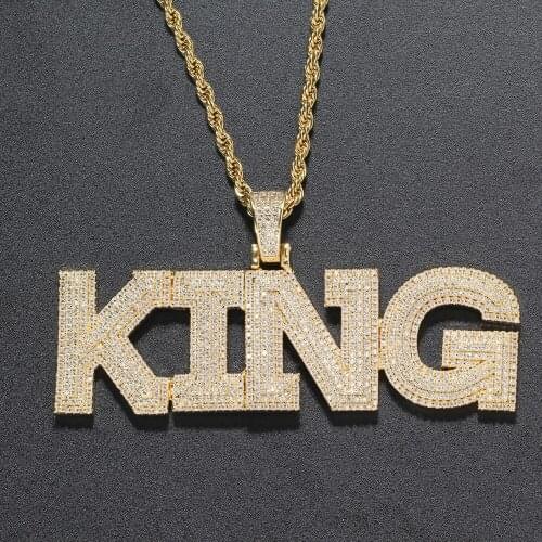 Fashion Custom Pendants Mens Prong Setting Zircon Hip Hop Necklace Jewelry CP29