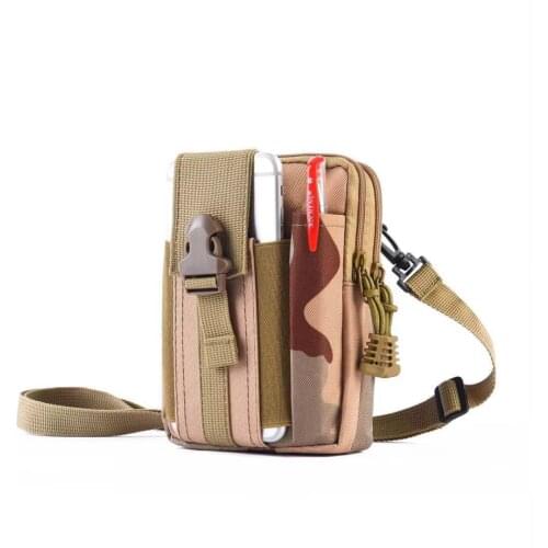 Spot Mens Mobile Phone Bag Leather Belt Shoulder Bag Sports Canvas Multi-Function Outdoor Bag Military Tactical Bag