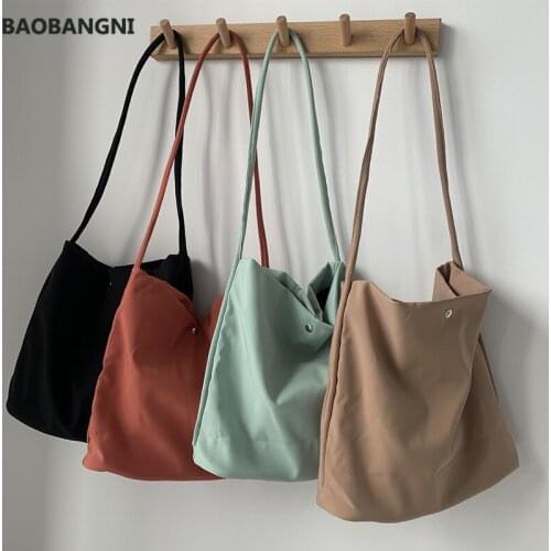 New Nylon Canvas Shoulder Bag for Women Cotton Cloth Female Student Messenger Bag Large Eco Shopping Tote Bags Handbags