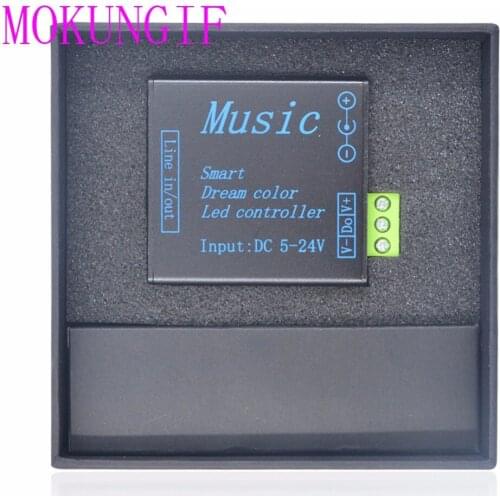 New DC5-24V,250pixels Music controller Smart dream color music Controller for 5050 WS2812B WS2811 SK6812 led strip