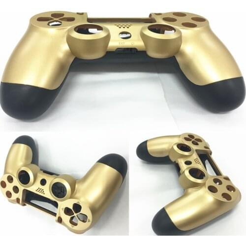 Front+Back Housing Replace Shell Case Upper Under Cover Protector Skin for PlayStation 4 PS4 Gaming Controller Golden Color