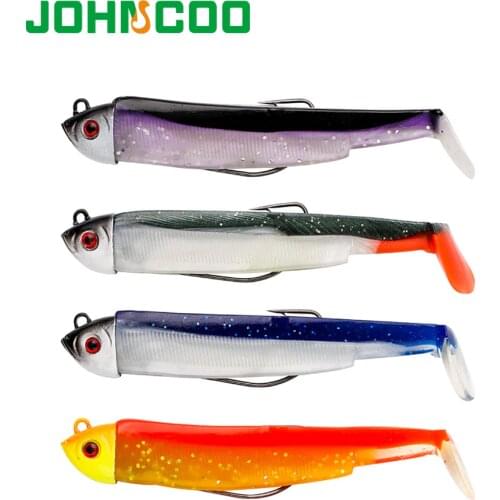 26g 40g Blacks Minnow Soft Bait Handmade Soft Lures 95mm Silicone Bait Wobblers Leurre Souple Lead Jig Bait Bass Pike Fishing