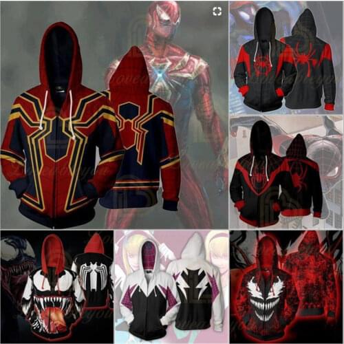 Disney Movie Cosplay Sweatshirt Baby Boys Girls Costume Hoodies End Game Zipper Sweatshirt Spring Autumn Warm Jackets