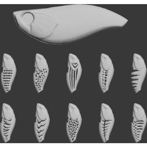 WLure Hard Plastic 3D Stencil for Lipless Sinking Fishing Lures UPL802