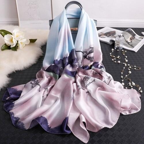 Classic women silk scarf female floral printed scarves ladies beach wrap shawl sunscreen soft foulard muffler bandanna 10pcs/lot